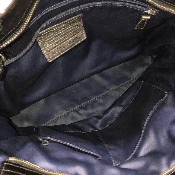 Coach Black Leather and Patent Tote Handbag - Picture 8 of 8